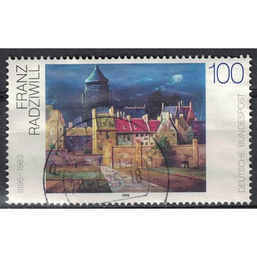 Allemagne 1995 Oblitéré Used The Water Tower Le Château D'eau Brême Peinture Franz Radziwill Su