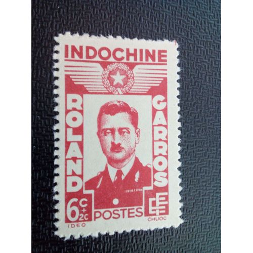 Timbre Indochine Yt 275 Roland Adrien Georges Garros (1888-1918) 1943 ( 50504 )