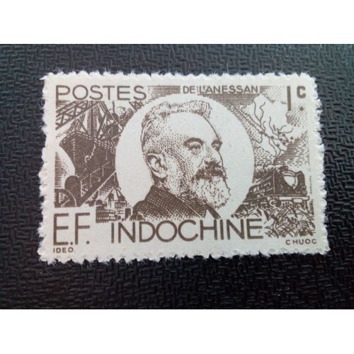 Timbre Indochine Yt 250 Jean-Marie Antoine Louis De Lanessan (1843-1919), Gouverneurs Avec Inscription Ef 1944 ( 50504 )