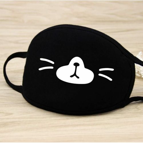 Envoie De France Masque Noir Chat Ours Dent Vampire Bouche Nez Visage Anti Poussière Protection Style Harajuku Rock Punk Grunge