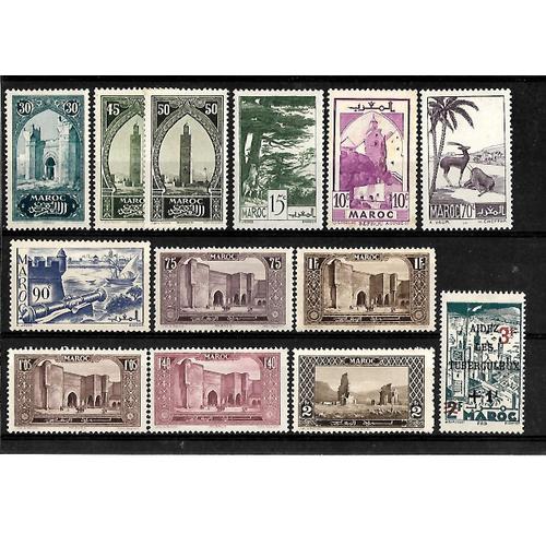 Maroc-Protectorat Français-Lot De 13 Timbres Neufs**-Gomme Intacte- 1 Er Choix