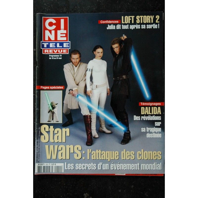 Cine Tele Revue 2002 05 16 N° 20 Star Wars Dalida Loft Story 2 Catherine Laborde Véronique Jannot Demongeot