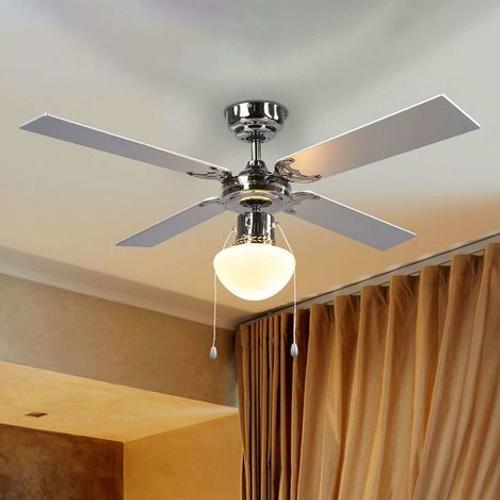 Ventilateur de plafond avec lampe 'Milana' en bois pour salon & salle à manger