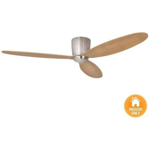 Ventilateur sans lumière Chrome et Teck Lucci Air 210519