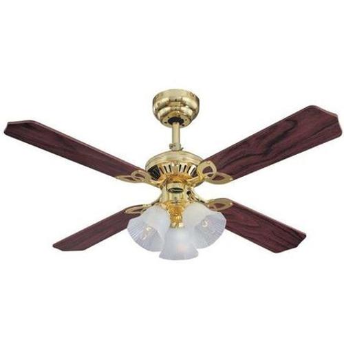 Ventilateur de plafond avec lampe 'Princess' en bois pour salon & salle à manger