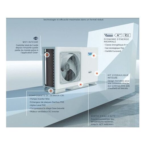 VERSATI III monobloc MB 6 - 6 kW -25° pompe à cha
