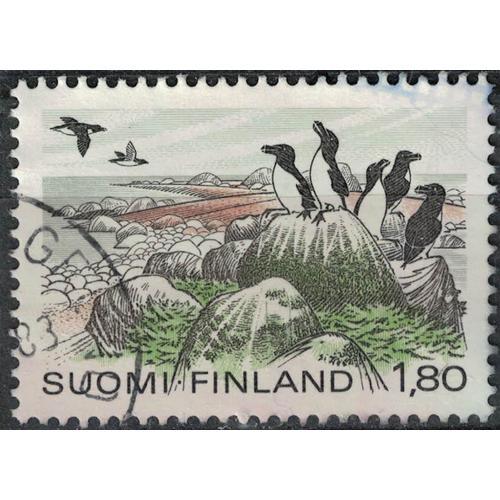 Finlande 1983 Oblitéré Used Oiseau Alca Torda Petit Pingouin Su