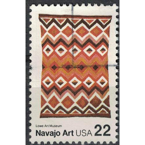 Etats Unis 1986 Oblitéré Used Lowe Art Museum Coral Gables Miami Navajo Art Textile Tapisserie Su