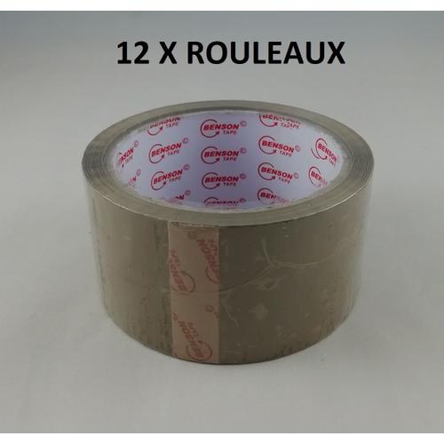 Lot De 12x Rouleau De Ruban Adhésif Brun Havane 50m X 48mm