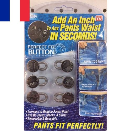 6 Boutons D'ajustement En M?tal ?largissement De Jeans Ou Jupe Trop Serr?s