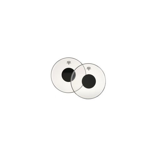 Peau De Tom Ou Caisse Claire 13'' - Remo Cs Controlled Sound Transparente Rond Noir - Cs-0313-10