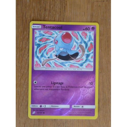 Carte Pokémon - Tentacool 60 Pv Brillante - 60/181 - Duo De Choc