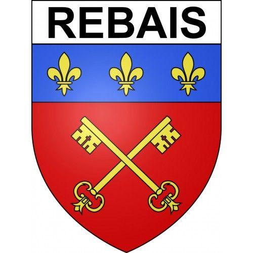 Rebais 77 Ville Sticker Blason Écusson Autocollant Adhésif - Taille : 8 Cm