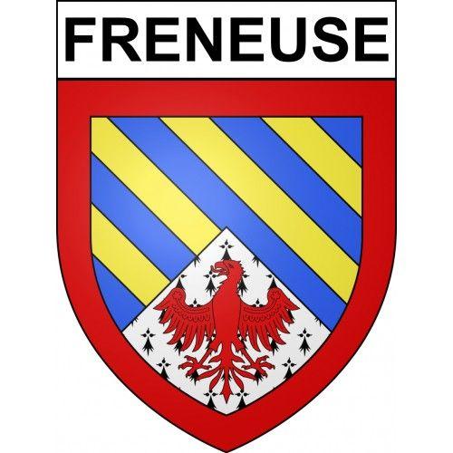 Freneuse 78 Ville Sticker Blason Écusson Autocollant Adhésif - Taille : 8 Cm