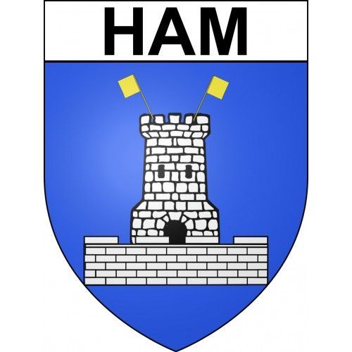 Ham 80 Ville Sticker Blason Écusson Autocollant Adhésif - Taille : 17 Cm
