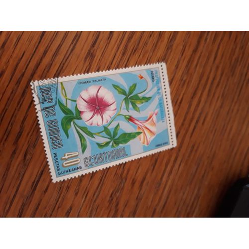 Timbre Fleur Guinée Équatoriale Tp18