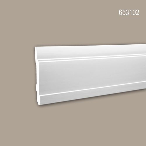Plinthe 653102 Profhome Moulure décorative style Néo-Classicisme blanc 2 m