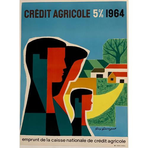 Affiche Crédit Agricole Emprunt 5% 1964