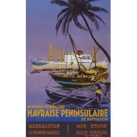 Affiche Nouvelle Compagnie Havraise Peninsulaire De Navigation Rakuten