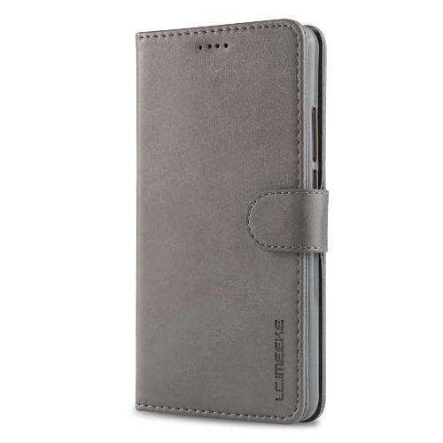 Étui Pour Huawei Mate 10 Porte-Monnaie Avec Fentes Pour Cartes Étui En Cuir Raboté Horizontal Texture Veau Avec Titulaire - Gris