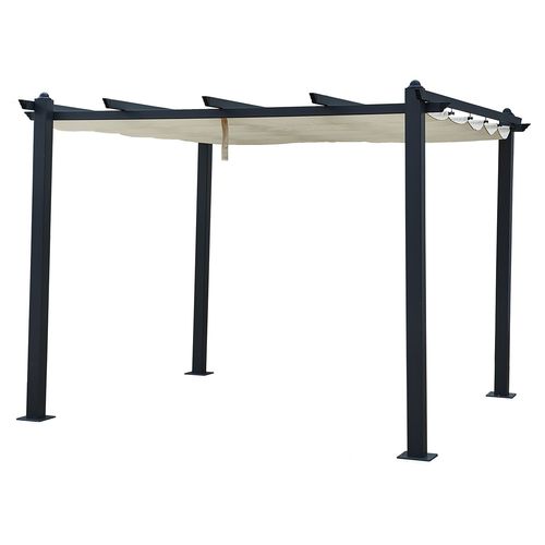 Pergola Autoportante 3 × 3m Cassis Beige - Structure Aluminium