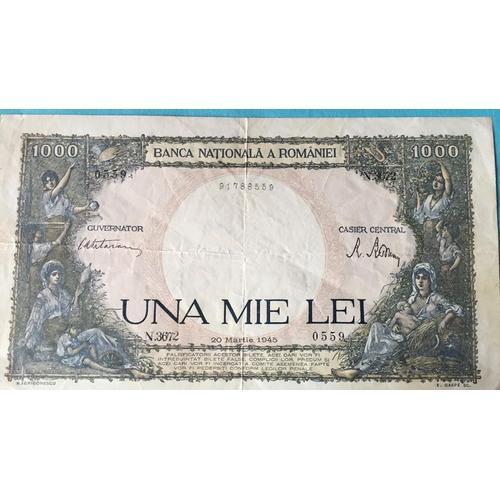 Billet Roumanie 1000 Lei - 1945