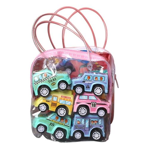 Ensemble De Jouets De Voiture, 6 Pièces, Pull Back & Go, Véhicules De Construction, Voiture De Course, Mini Camion