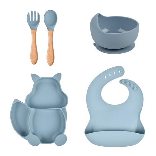 Plaque De Sécurité En Silicone Pour Tout-Petits, 5 Pièces, Première Étape, Sans Plomb, Fournitures D'alimentation Pour Tout-Petits, Forme Mignonne, Ensemble D'alimentation Pour Tout-Petits