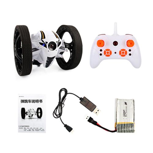 Jouet Télécommandé 2.4g, Voiture Sauteuse À Rebond Avec Roues Flexibles, Veilleuse Led Rotative, Voiture Robot Rc, Cadeau
