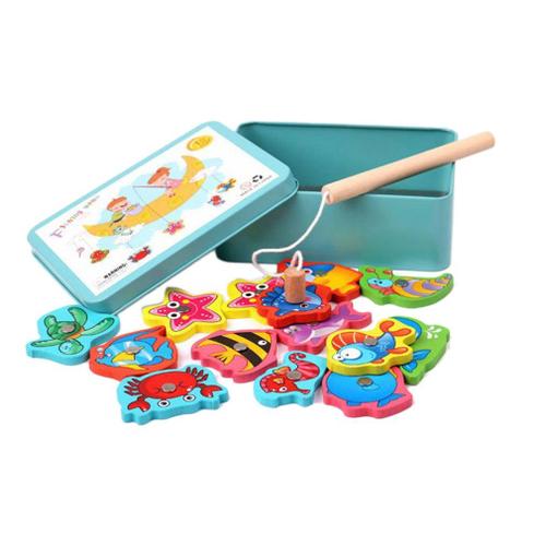 Jouets De Plein Air Pour Piscine De Pêche, Piscine Électrique Magnétique En Bois Océan, Ensemble De Cannes À Pêche Pour Enfants, Modèle De Jeux De Pêche En Vogue!