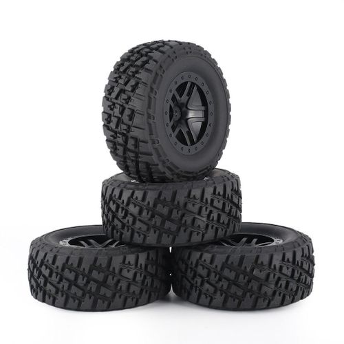 Kit De Roues De Pneus En Caoutchouc, Jante De 110mm, Pièces De Rechange, Accessoires Pour Traxxas Slash 4x4 Rc4wd Hpi Hsp, Modèle De Voiture À Chenilles, 4 Pièces