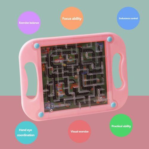 Jeu De Puzzle Boule Labyrinthe Magnétique Pour Tout-Petits, Activité Éducative, De Plateau, Cadeau Pour Enfants De 2 À 3 Ans, Jouet Stem
