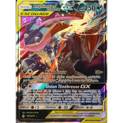 Carte Pokémon 107/214 Amphinobi Et Zoroark Gx Sl10 - Soleil Et Lune - Alliance Infaillible Neuf Fr
