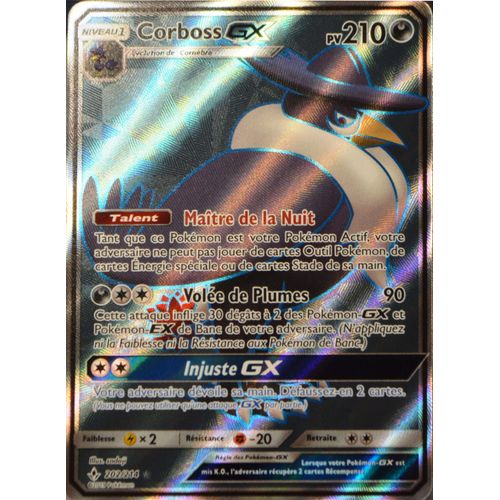 Carte Pokémon 202/214 Corboss Gx Sl10 - Soleil Et Lune - Alliance Infaillible Neuf Fr