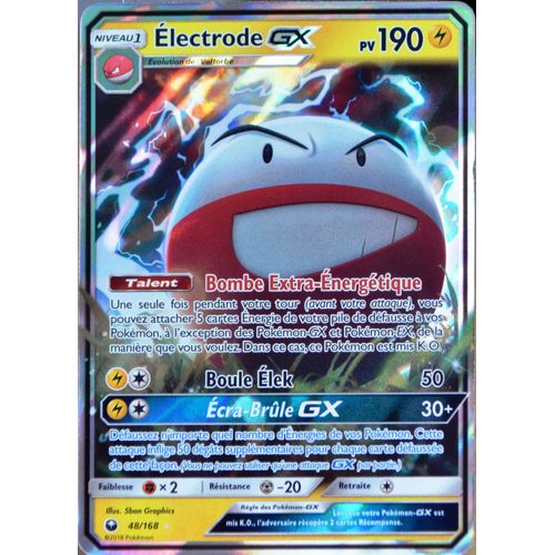 Carte Pokémon 48/168 Electrode Gx Sl7 - Soleil Et Lune - Tempête Céleste Neuf Fr