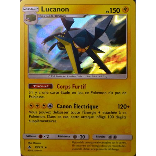 Carte Pokémon 59/214 Lucanon Sl10 - Soleil Et Lune - Alliance Infaillible Neuf Fr