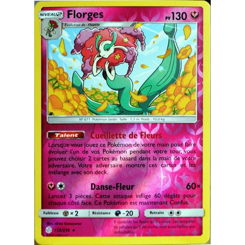 Carte Pokémon 152/236 Florges - Reverse Sl12 - Soleil Et Lune - Eclipse Cosmique Neuf Fr