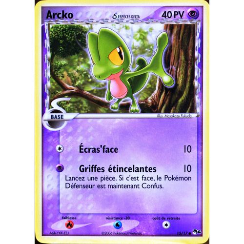 Carte Pokémon 15/17 Arcko Pop Série 4 Neuf Fr