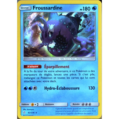 Carte Pokémon 62/236 Froussardine Sl12 - Soleil Et Lune - Eclipse Cosmique Neuf Fr