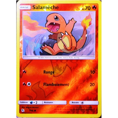 Carte Pokémon 7/68 Salamèche - Reverse Sl11.5 - Soleil Et Lune - Destinées Occultes Neuf Fr