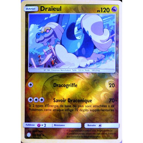 Carte Pokémon 159/236 Draïeul - Reverse Sl12 - Soleil Et Lune - Eclipse Cosmique Neuf Fr