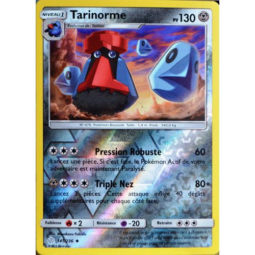 Carte Pokémon 141/236 Tarinorme - Reverse Sl12 - Soleil Et Lune - Eclipse Cosmique Neuf Fr