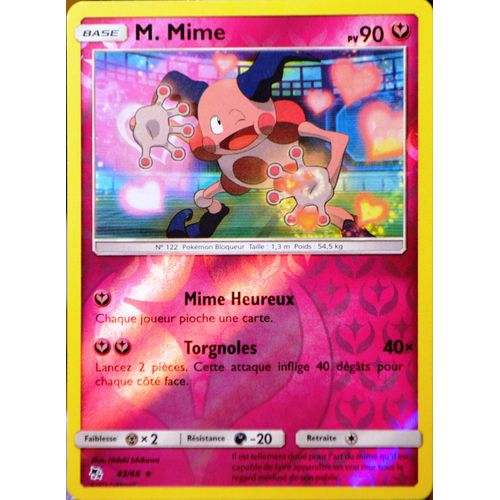 Carte Pokémon 43/68 M. Mime - Reverse Sl11.5 - Soleil Et Lune - Destinées Occultes Neuf Fr