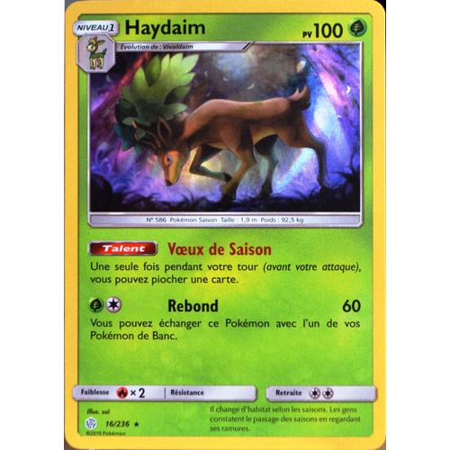 Carte Pokémon 16/236 Haydaim Sl12 - Soleil Et Lune - Eclipse Cosmique Neuf Fr