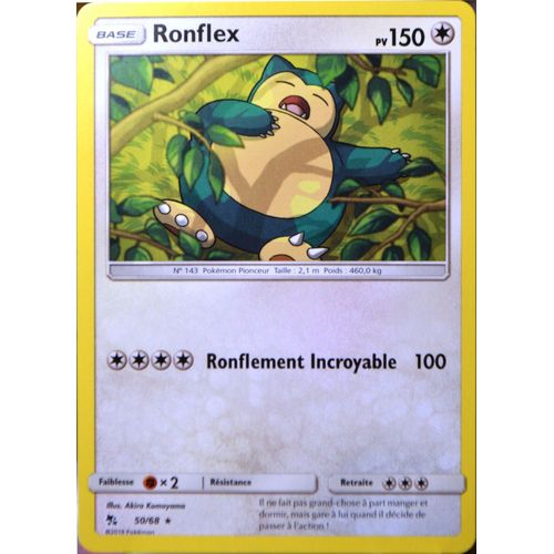 Carte Pokémon 50/68 Ronflex Sl11.5 - Soleil Et Lune - Destinées Occultes Neuf Fr