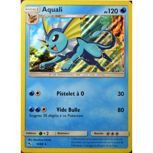 Carte Pokémon 18/68 Aquali Sl11.5 - Soleil Et Lune - Destinées Occultes Neuf Fr