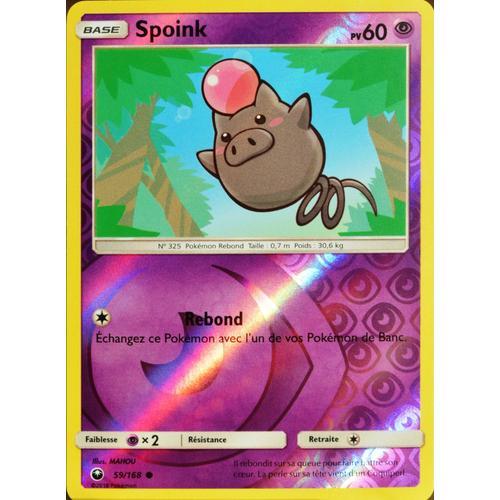 Carte Pokémon 59/168 Spoink - Reverse Sl7 - Soleil Et Lune - Tempête Céleste Neuf Fr