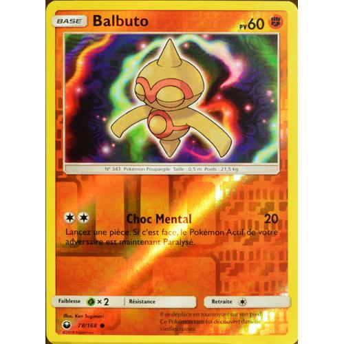 Carte Pokémon 78/168 Balbuto - Reverse Sl7 - Soleil Et Lune - Tempête Céleste Neuf Fr