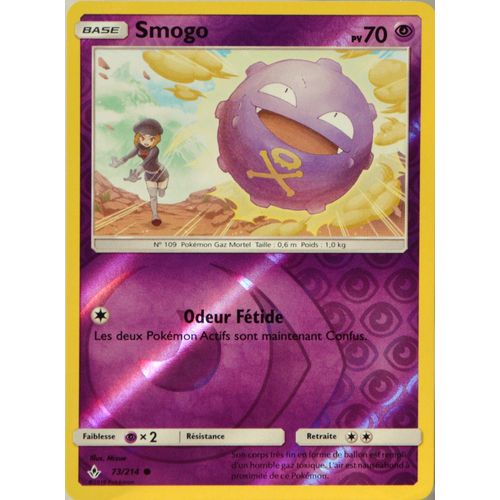 Carte Pokémon 73/214 Smogo - Reverse Sl10 - Soleil Et Lune - Alliance Infaillible Neuf Fr