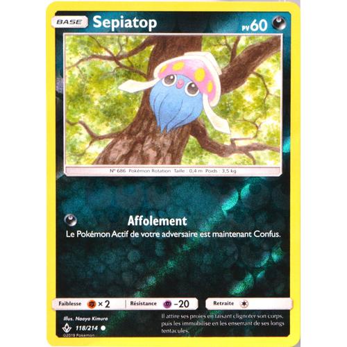 Carte Pokémon 118/214 Sepiatop - Reverse Sl10 - Soleil Et Lune - Alliance Infaillible Neuf Fr